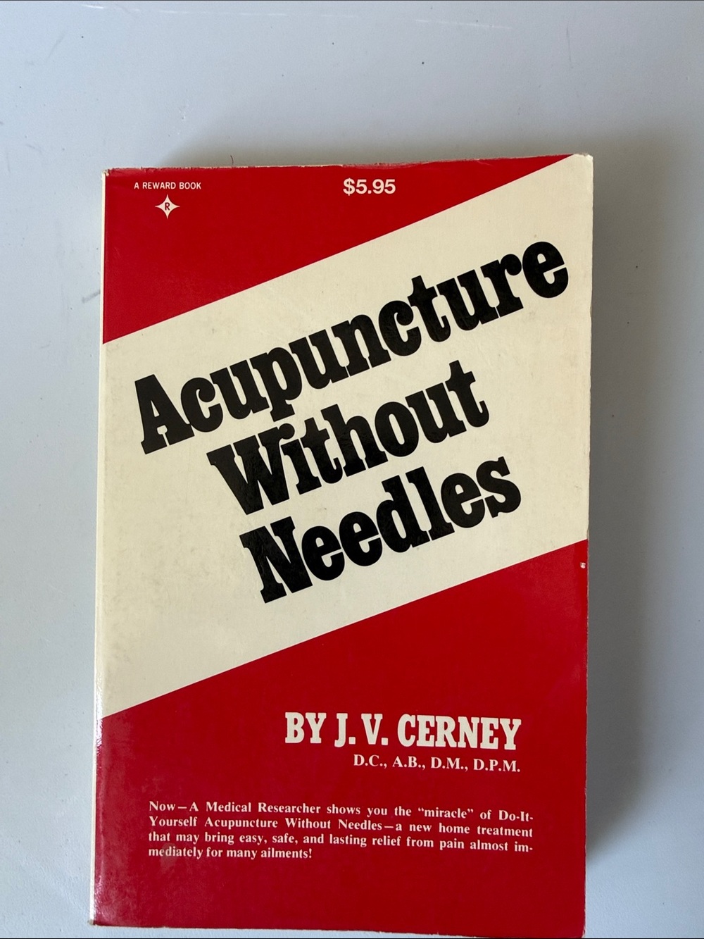 Acupuncture Without Needles Paperback Book - Red & Cream Cover